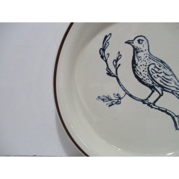 *Collectible 'rubel & co.' Cream Glazed with Blue Bird Design Round Plate - Picture 3 of 7